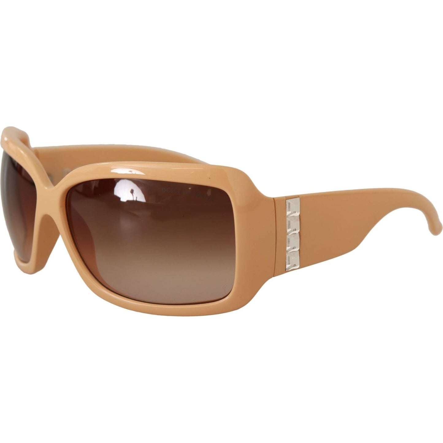 Dolce & Gabbana Chic Beige Urban Jungle Sunglasses for Women WOMAN SUNGLASSES beige-cat-eye-pvc-frame-brown-lenses-shades-sunglasses