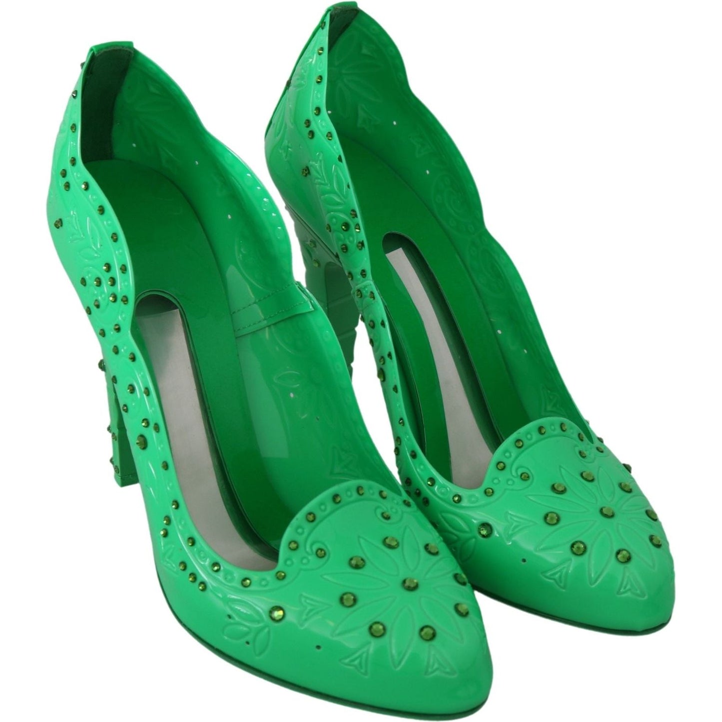 Dolce & Gabbana Enchanting Crystal Cinderella Pumps in Lush Green green-crystal-floral-cinderella-heels-shoes IMG_8139-609f84f6-9d3.jpg