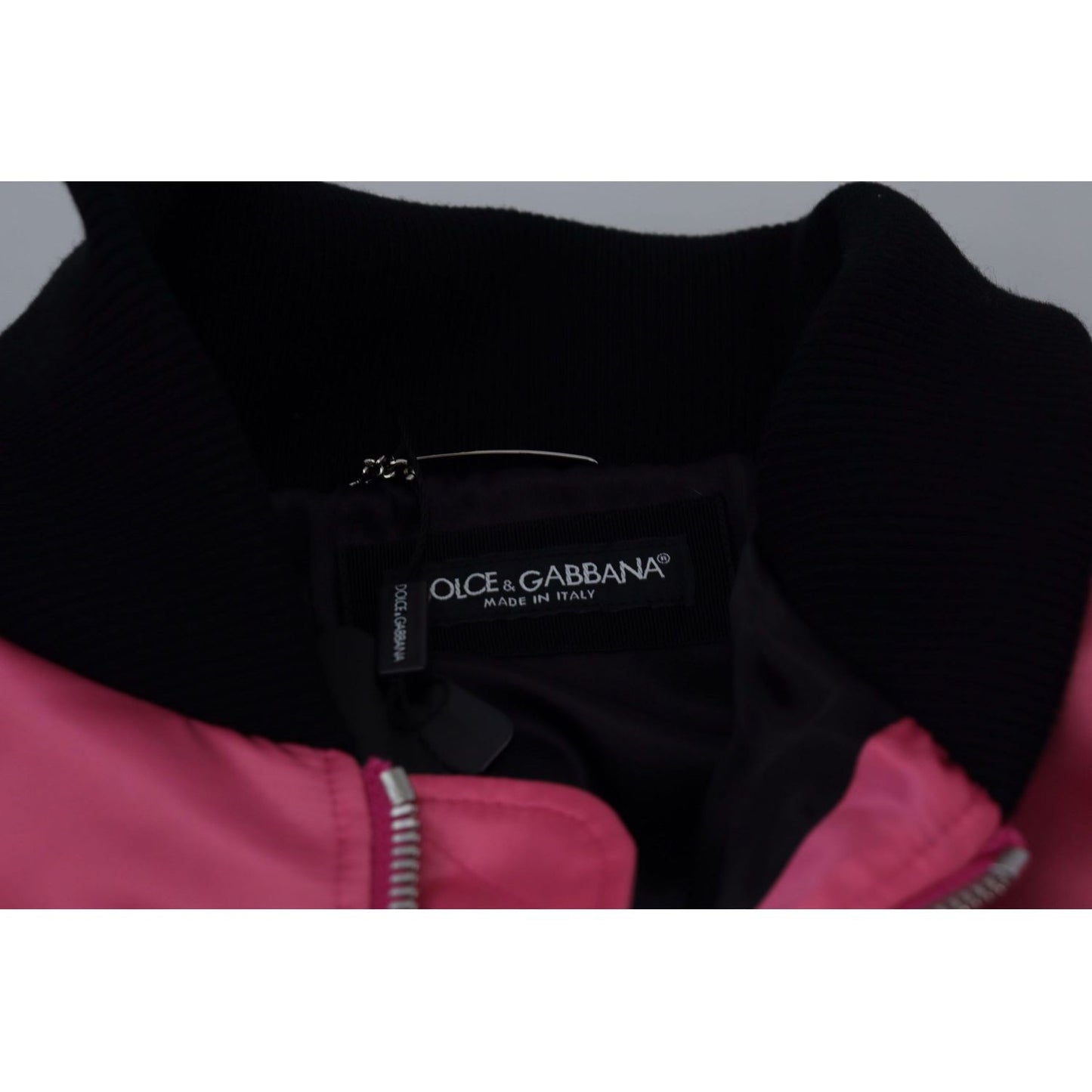 Dolce & Gabbana Elegant Pink Nylon Bomber Jacket nylon-pink-men-full-zip-bomber-jacket IMG_8143-scaled-37364506-446.jpg