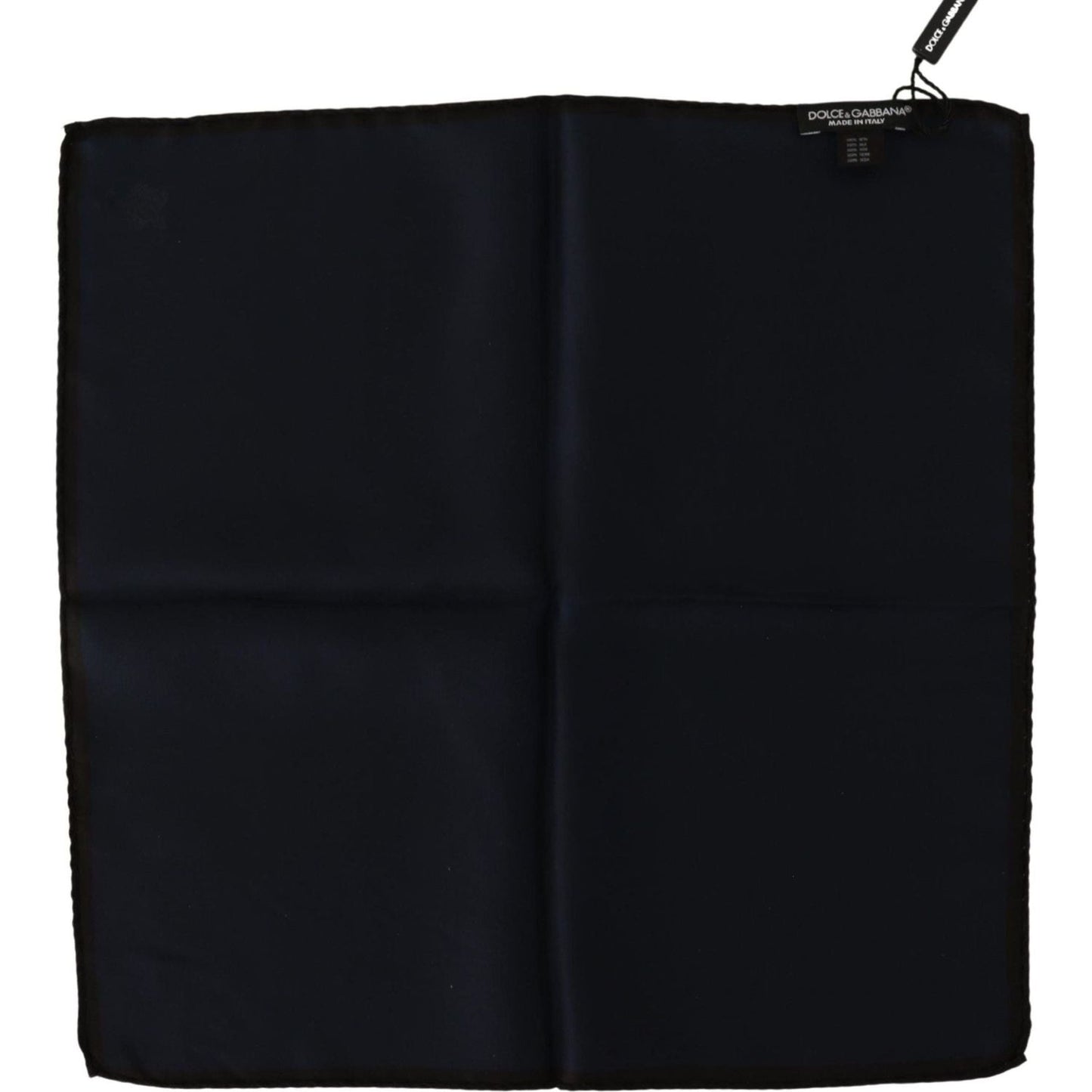 Dolce & Gabbana Elegant Silk Black Pocket Square Handkerchief black-square-handkerchief-100-silk-scarf IMG_8148-2fb62e1e-4af.jpg
