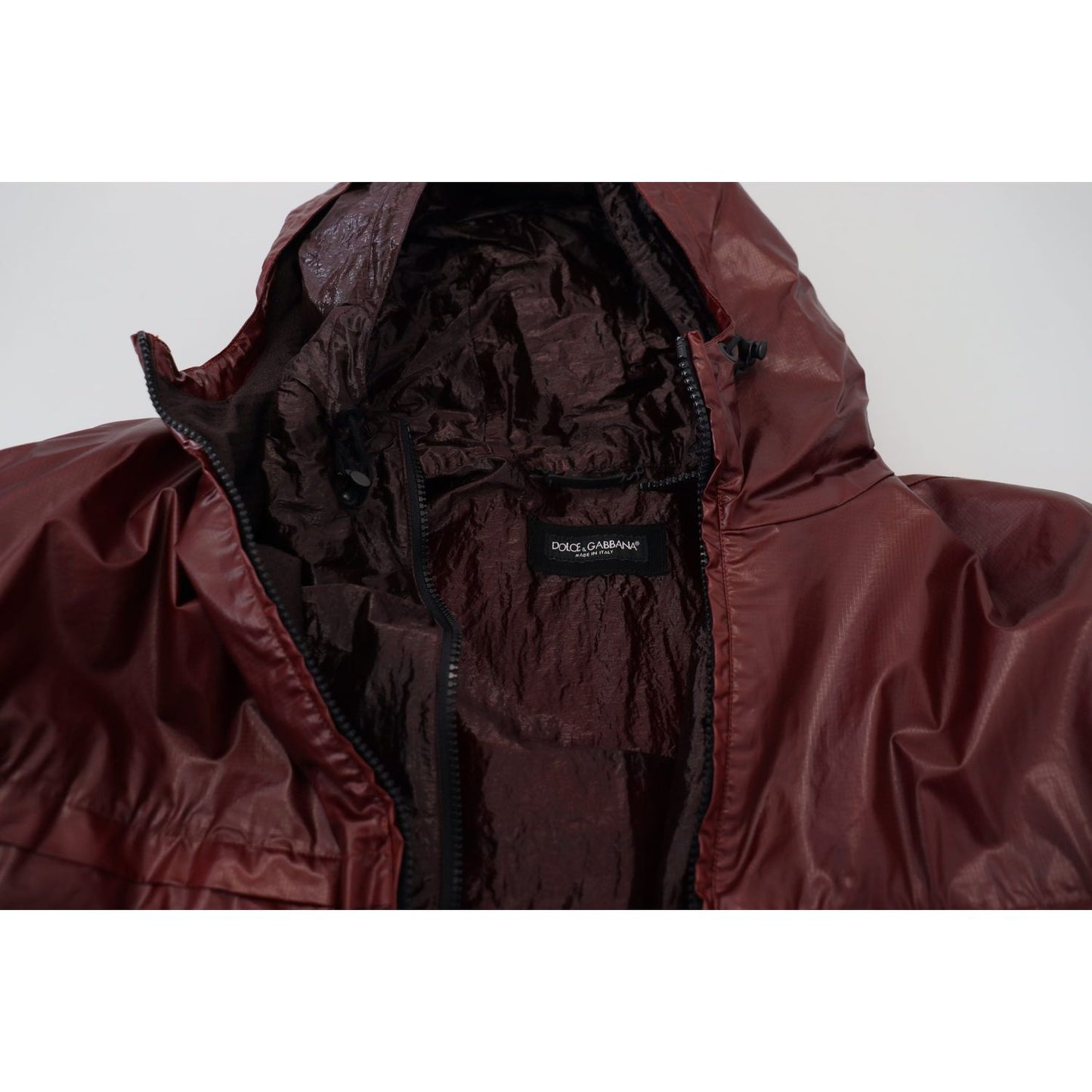 Dolce & Gabbana Elegant Bordeaux Full Zip Hooded Jacket bordeaux-cotton-hooded-full-zip-jacket IMG_8240-scaled-8516a304-2cf.jpg