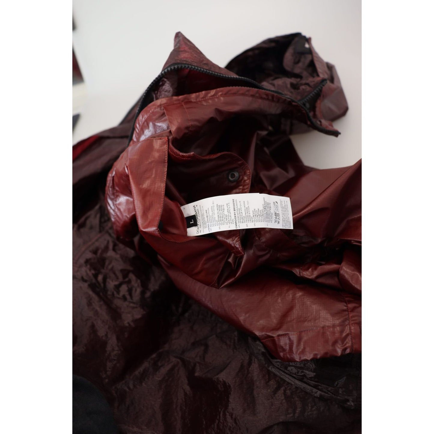 Dolce & Gabbana Elegant Bordeaux Full Zip Hooded Jacket bordeaux-cotton-hooded-full-zip-jacket