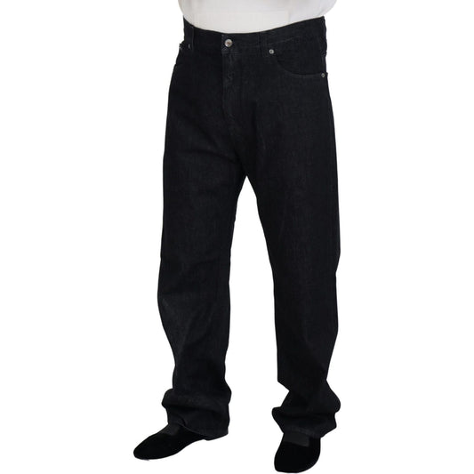 Dolce & Gabbana Elegant Black Washed Denim Pants Luxe Cotton black-washed-cotton-men-casual-denim-jeans