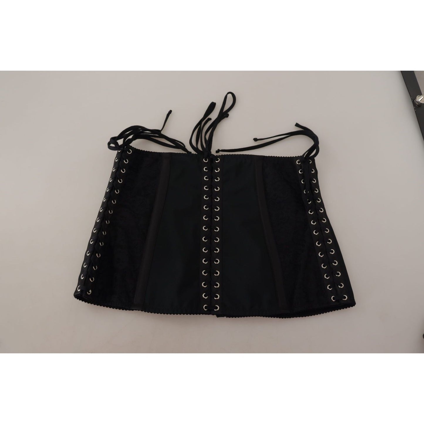 Dolce & GabbanaElegant Black Corset Waist Strap TopMcRichard Designer Brands£429.00
