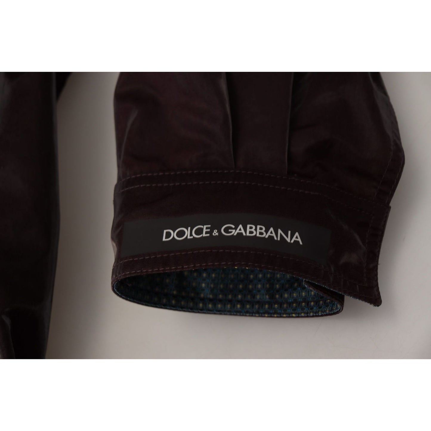 Dolce & Gabbana Elegant Bordeaux Collared Jacket bordeaux-nylon-collared-men-coat-jacket IMG_8284-scaled-d9f8eec2-0a7.jpg