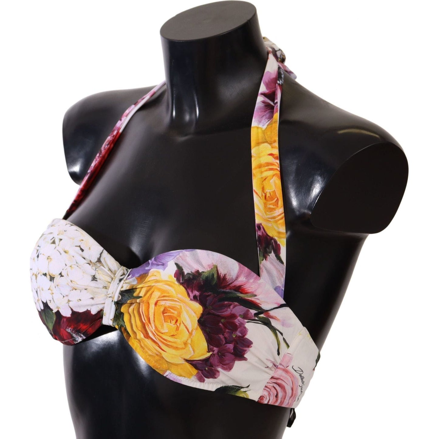 Dolce & Gabbana Chic Floral Print Bikini Top - Summer Essential WOMAN SWIMWEAR multicolor-floral-swimsuit-bikini-top-swimwear