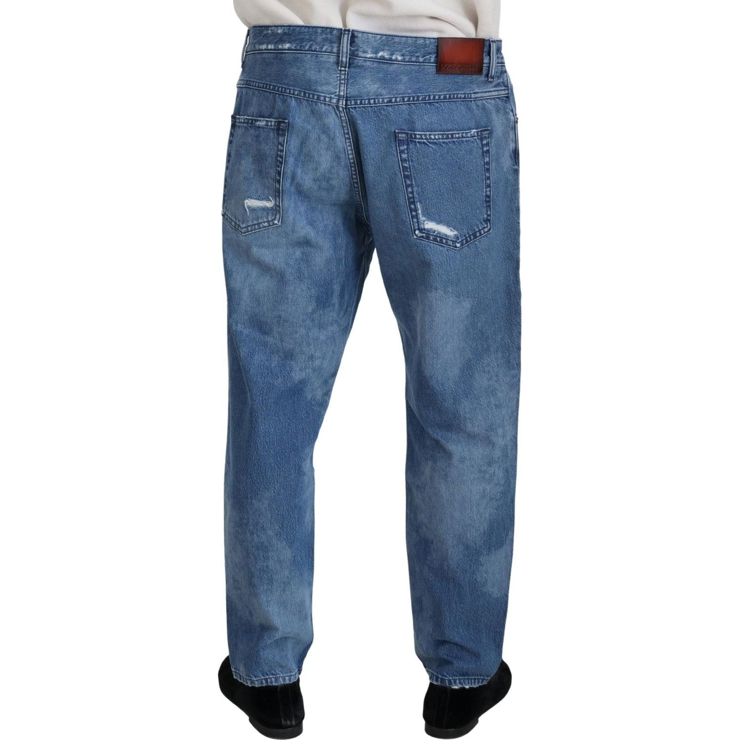 Dolce & Gabbana Elite Italian Denim Pants blue-washed-cotton-casual-denim-jeans-1