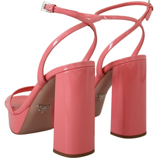 PradaChic Pink Patent Leather Platform SandalsMcRichard Designer Brands£589.00