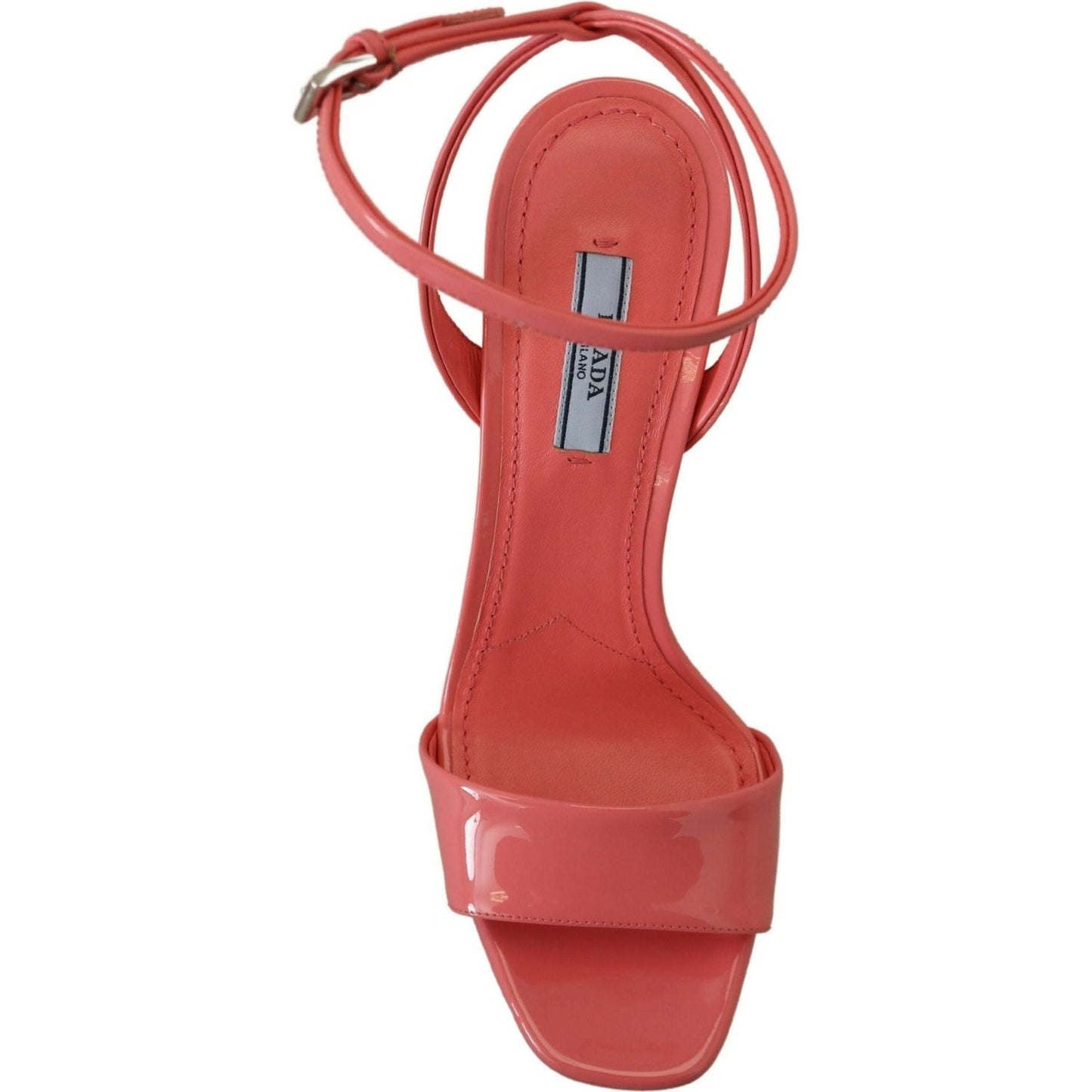Prada Chic Pink Patent Leather Platform Sandals pink-patent-sandals-ankle-strap-heels-sandal