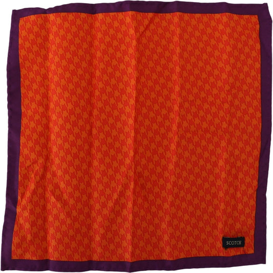 Scotch & Soda Elegant Silk Men's Pocket Square orange-purple-silk-square-handkerchief-scarf