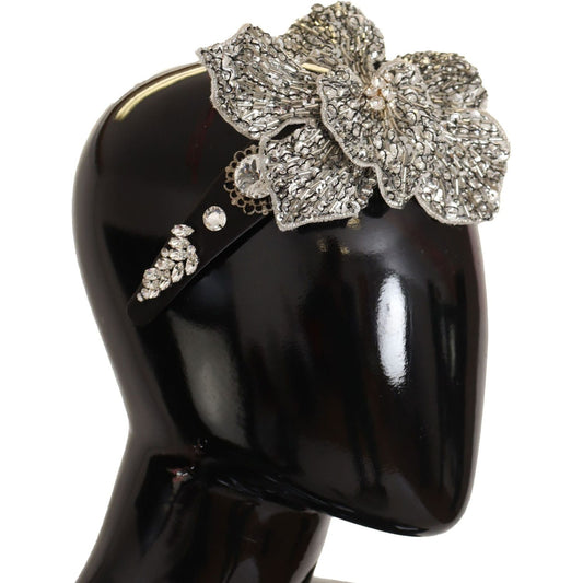 Dolce & GabbanaElegant Crystal Diadem Headband - Chic BlackMcRichard Designer Brands£2369.00