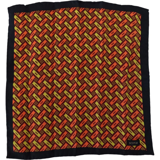 Scotch & Soda Elegant Multicolor Men's Silk Scarf multicolor-silk-square-handkerchief-scarf