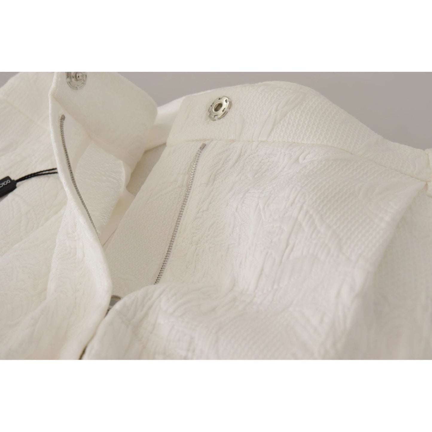 Dolce & Gabbana Elegant High Waist White Culotte Shorts white-high-waist-culotte-cotton-shorts
