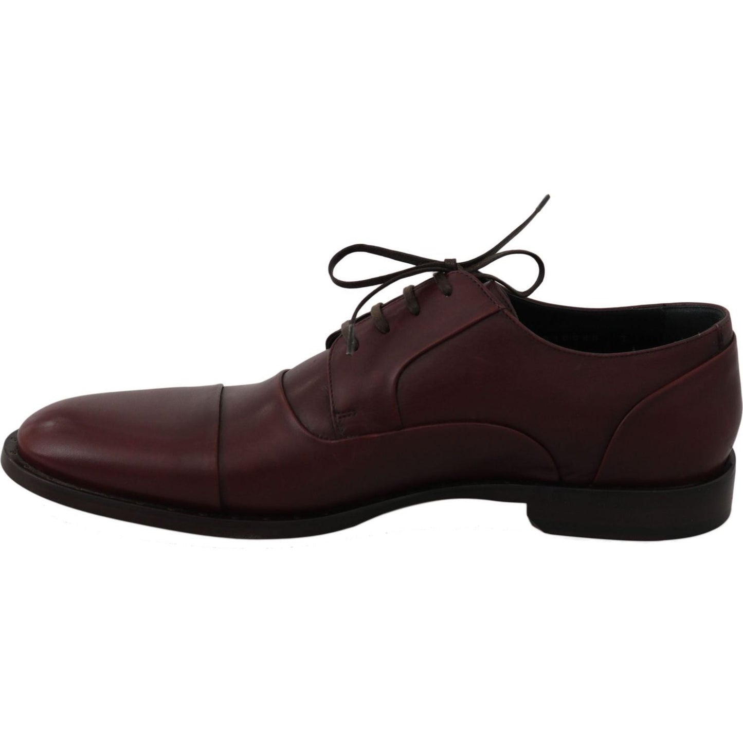 Dolce & Gabbana Elegant Bordeaux Leather Dress Shoes red-bordeaux-leather-derby-formal-shoes IMG_8396-scaled.jpg