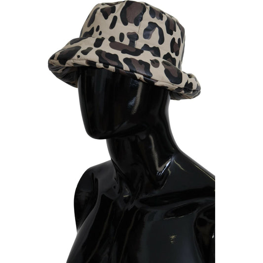 Dolce & Gabbana Multicolor Goose Down Bucket Hat multicolor-leopard-print-capello-men-bucket-cap-hat