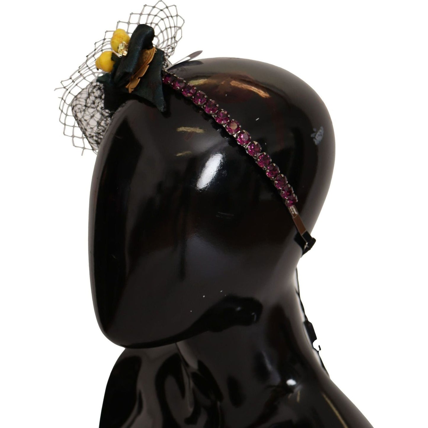 Dolce & Gabbana Charming Sicilian Lemon Crystal Headband purple-crystal-diadem-headband-lemons-sicily-tiara