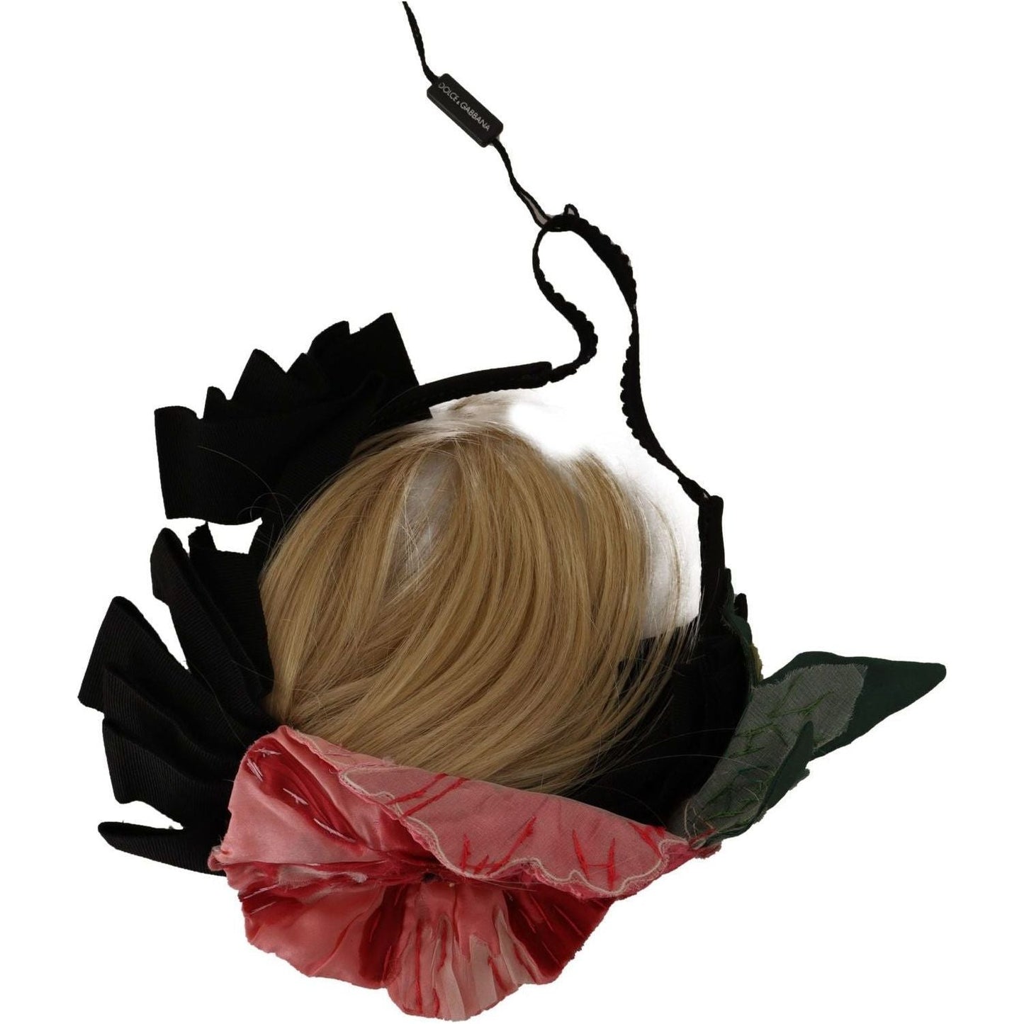 Dolce & Gabbana Elegant Silk-Blend Diadem Headband black-silk-white-hair-parrucchiera-diadem-headband