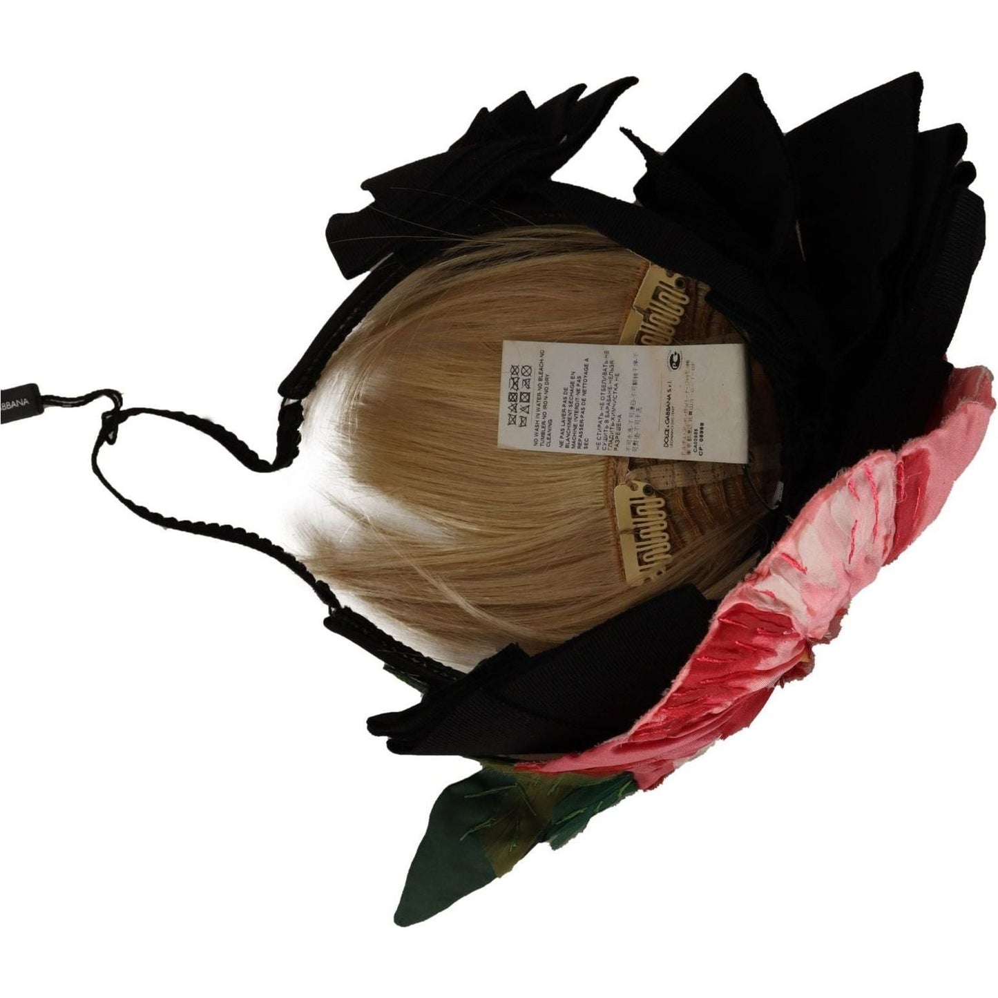 Dolce & Gabbana Elegant Silk-Blend Diadem Headband black-silk-white-hair-parrucchiera-diadem-headband