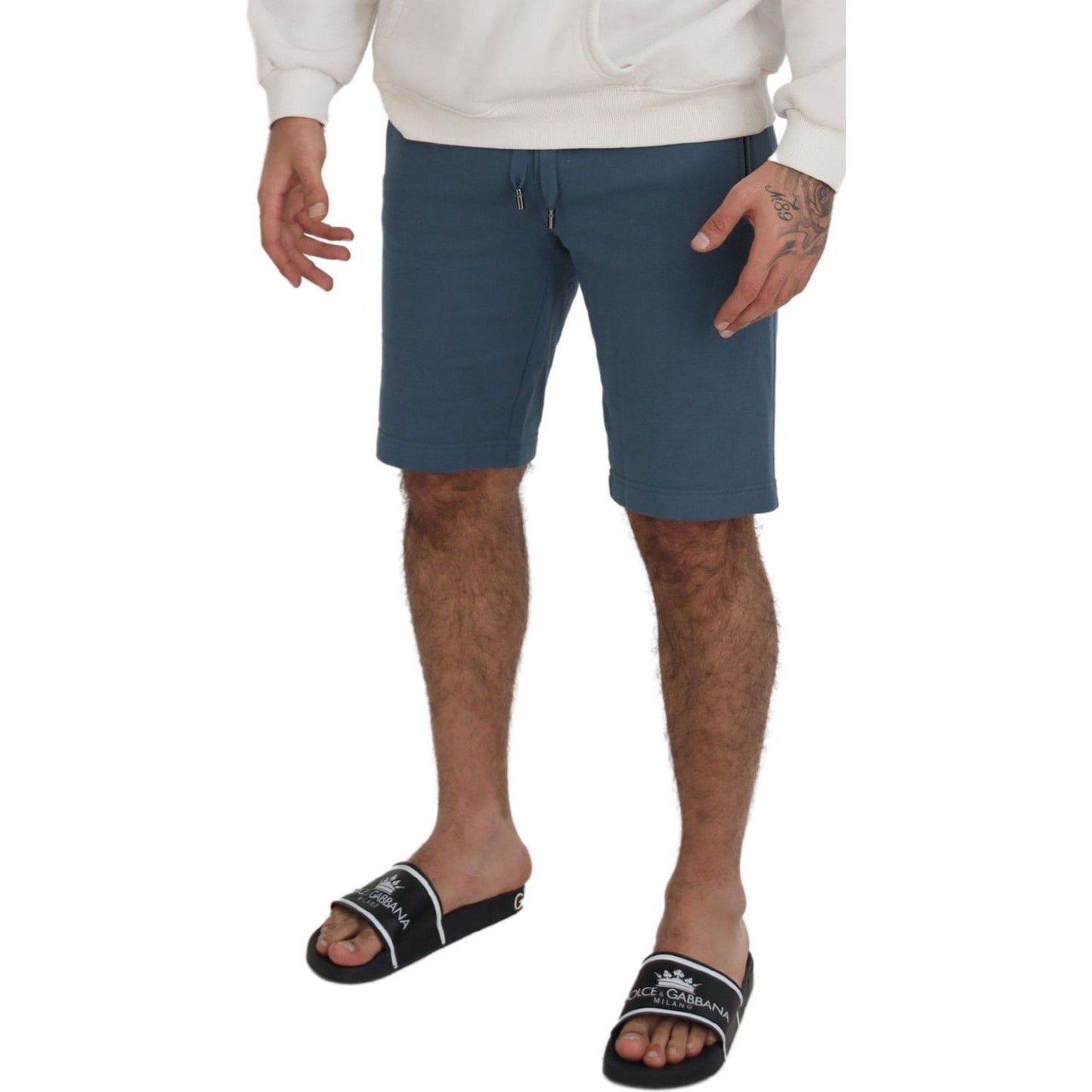 Dolce & Gabbana Elegant Blue Bermuda Shorts - Regular Fit Shorts blue-cotton-bermuda-casual-mens-shorts