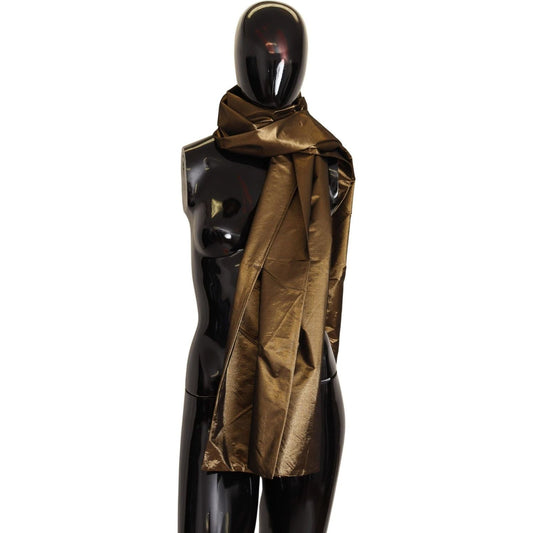 Dolce & Gabbana Elegant Metallic Bronze Scarf gold-blend-shawl-wrap-metallic-bronze-scarf