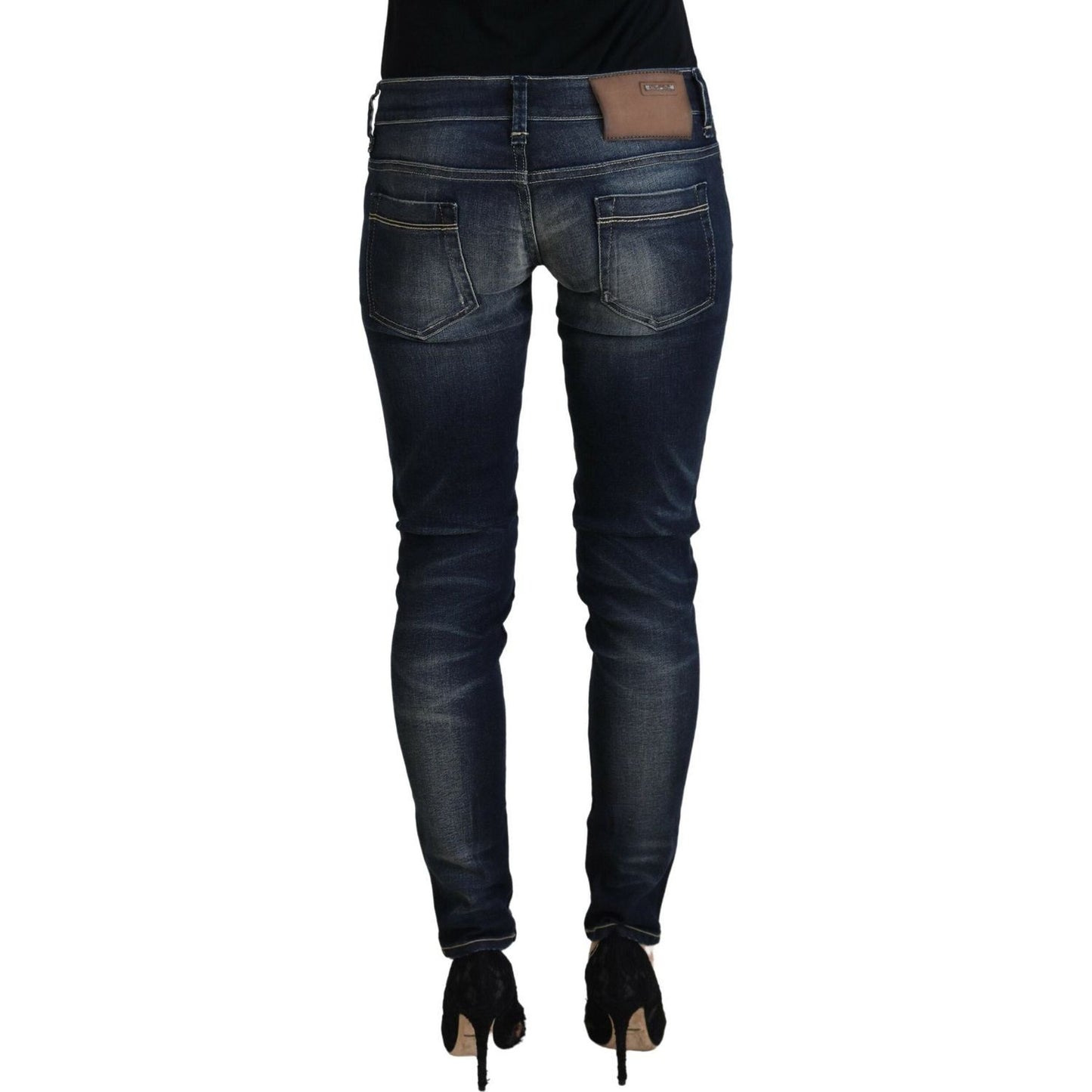 Acht Chic Blue Washed Skinny Low Waist Jeans blue-washed-cotton-slim-fit-women-denim-jeans