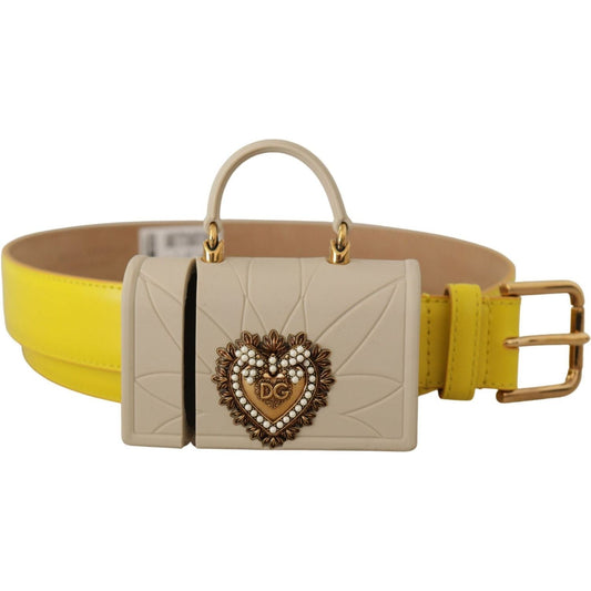 Dolce & Gabbana Chic Yellow Leather Belt with Headphone Case yellow-leather-devotion-heart-micro-bag-headphones-belt IMG_8651-1-scaled-854ee84b-cf3.jpg