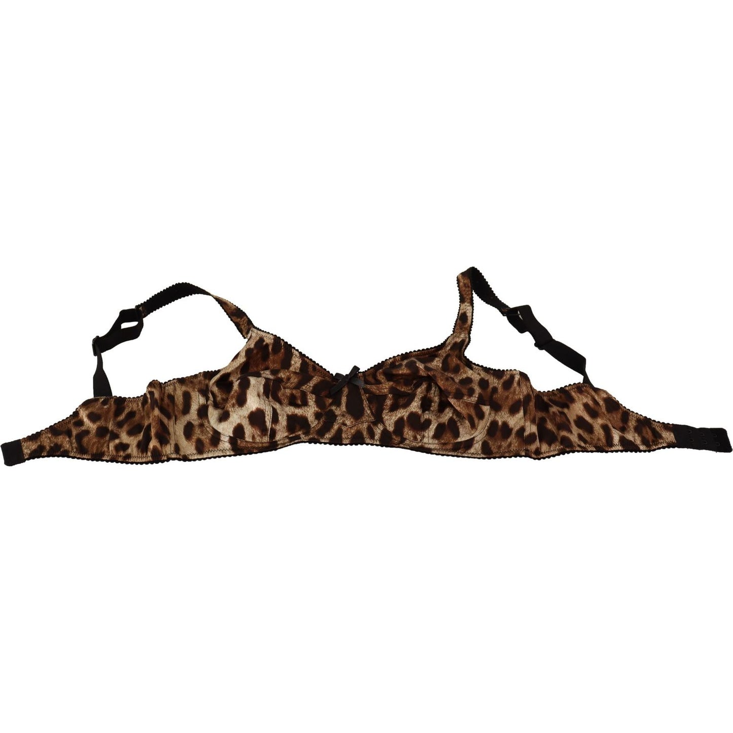 Dolce & Gabbana Elegant Silk Leopard Print Bra WOMAN UNDERWEAR brown-leopard-women-bra-underwear