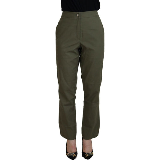 LAUREL Elegant Tapered Green Pants - Chic Everyday Wear green-cotton-high-waist-women-tapered-pants IMG_8679-1-scaled-5d617bad-d21.jpg