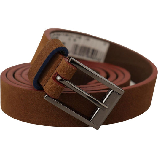 Dolce & Gabbana Chic Suede Belt with Logo Engraved Buckle brown-logo-engraved-metal-waist-buckle-belt IMG_8688-scaled-effa2644-d12.jpg