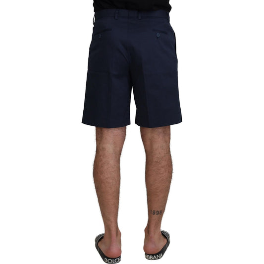 Dolce & Gabbana Elegant Blue Chino Shorts blue-chinos-cotton-stretch-casual-shorts-1