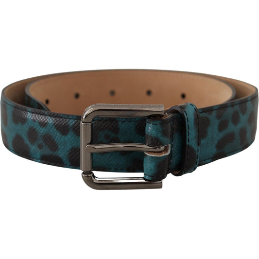 Dolce & GabbanaEngraved Logo Leather Belt in Blue GreenMcRichard Designer Brands£359.00