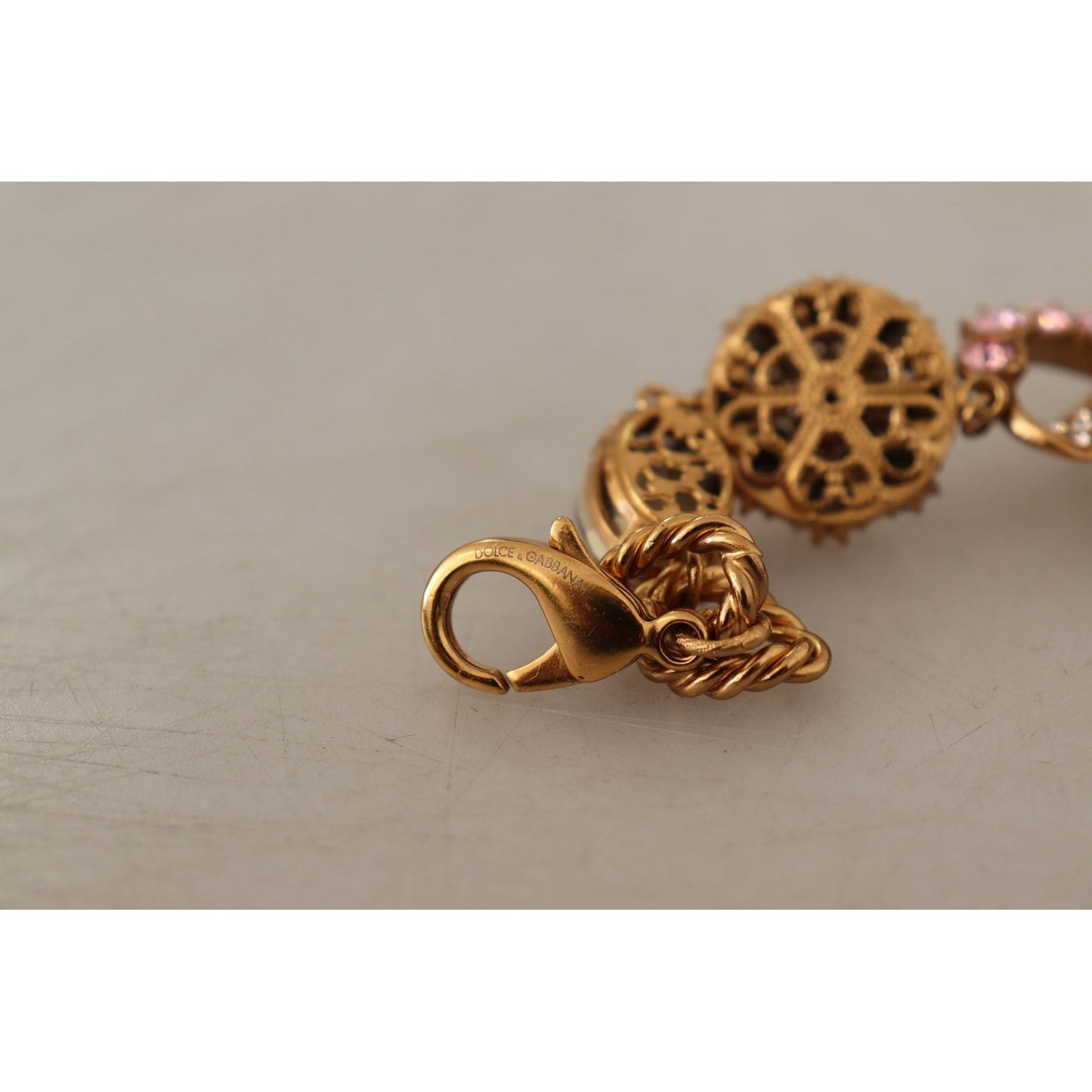 Dolce & Gabbana Elegant Crystal Charm Gold Bracelet gold-brass-chain-baroque-crystal-embellished-bracelet WOMAN BRACELET IMG_8714-scaled-b10cf7da-1fe.jpg