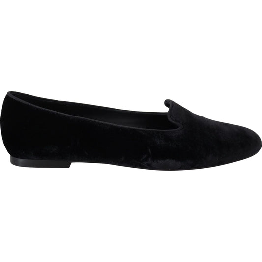Dolce & Gabbana Elegant Black Silk-Blend Loafers black-velvet-slip-ons-loafers-flats-shoes IMG_8734-scaled-0a4161d8-892.jpg