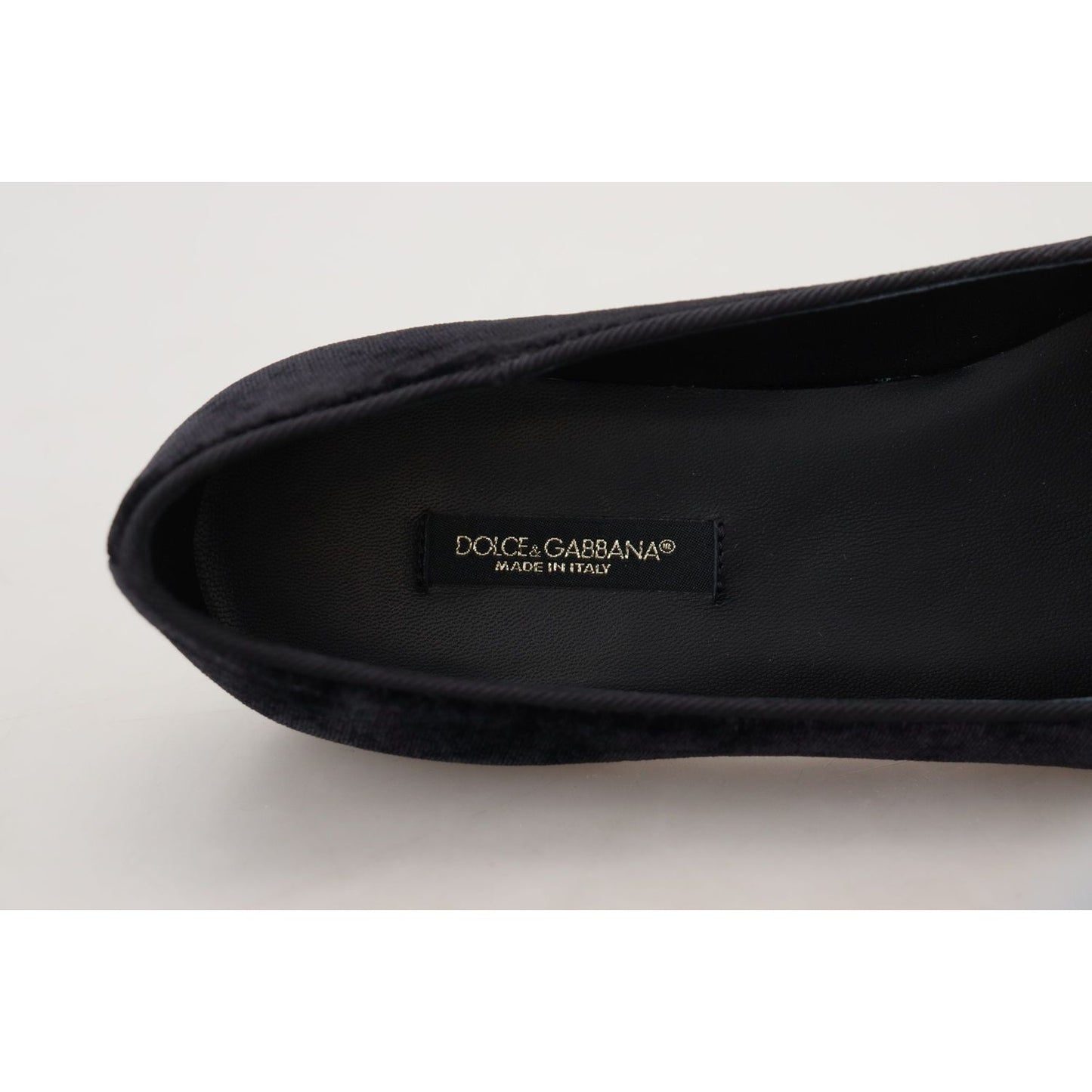 Dolce & GabbanaElegant Black Silk-Blend LoafersMcRichard Designer Brands£319.00