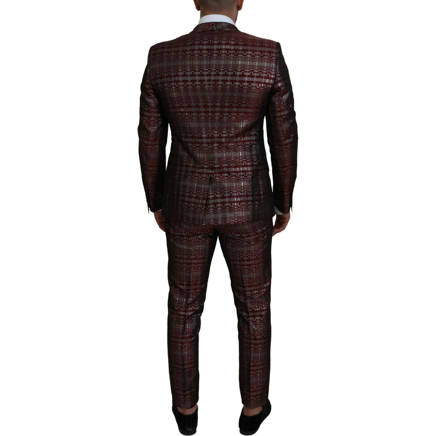 Dolce & Gabbana Bordeaux Fantasy Slim Fit Two-Piece Suit bordeaux-silver-gold-slim-fit-suit IMG_8790-scaled-9e7d92e7-e65.jpg