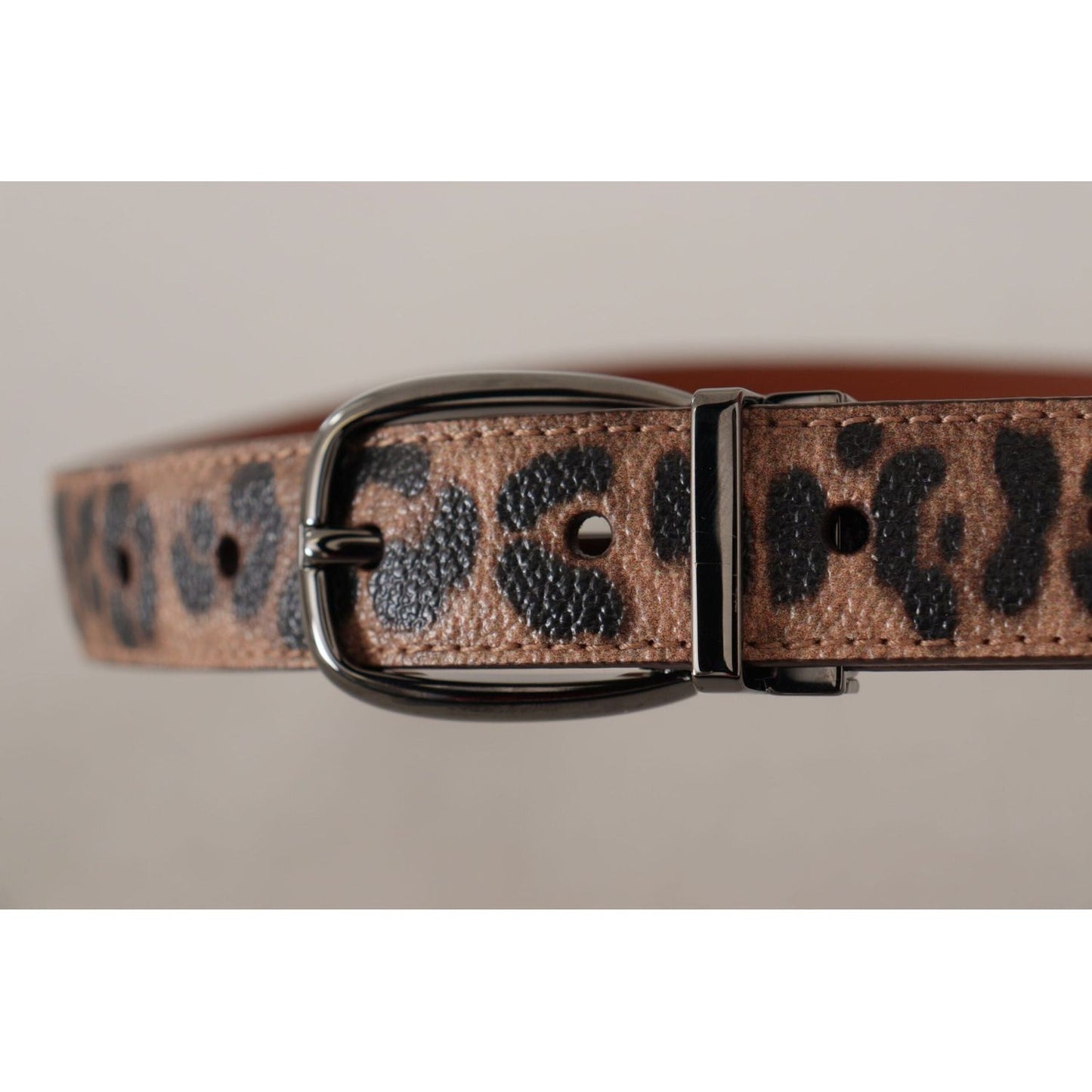 Dolce & Gabbana Elegant Engraved Leather Belt - Timeless Style brown-leopard-embossed-leather-buckle-belt IMG_8807-scaled-06266013-553.jpg