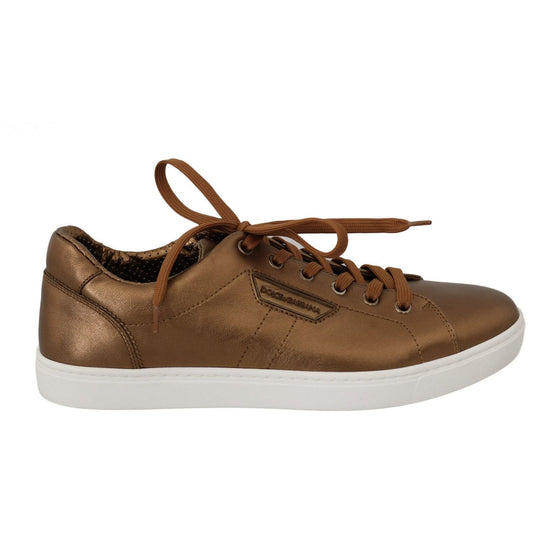 Dolce & Gabbana Golden Metallic Leather Sneakers gold-leather-mens-casual-sneakers IMG_8822-scaled.jpg