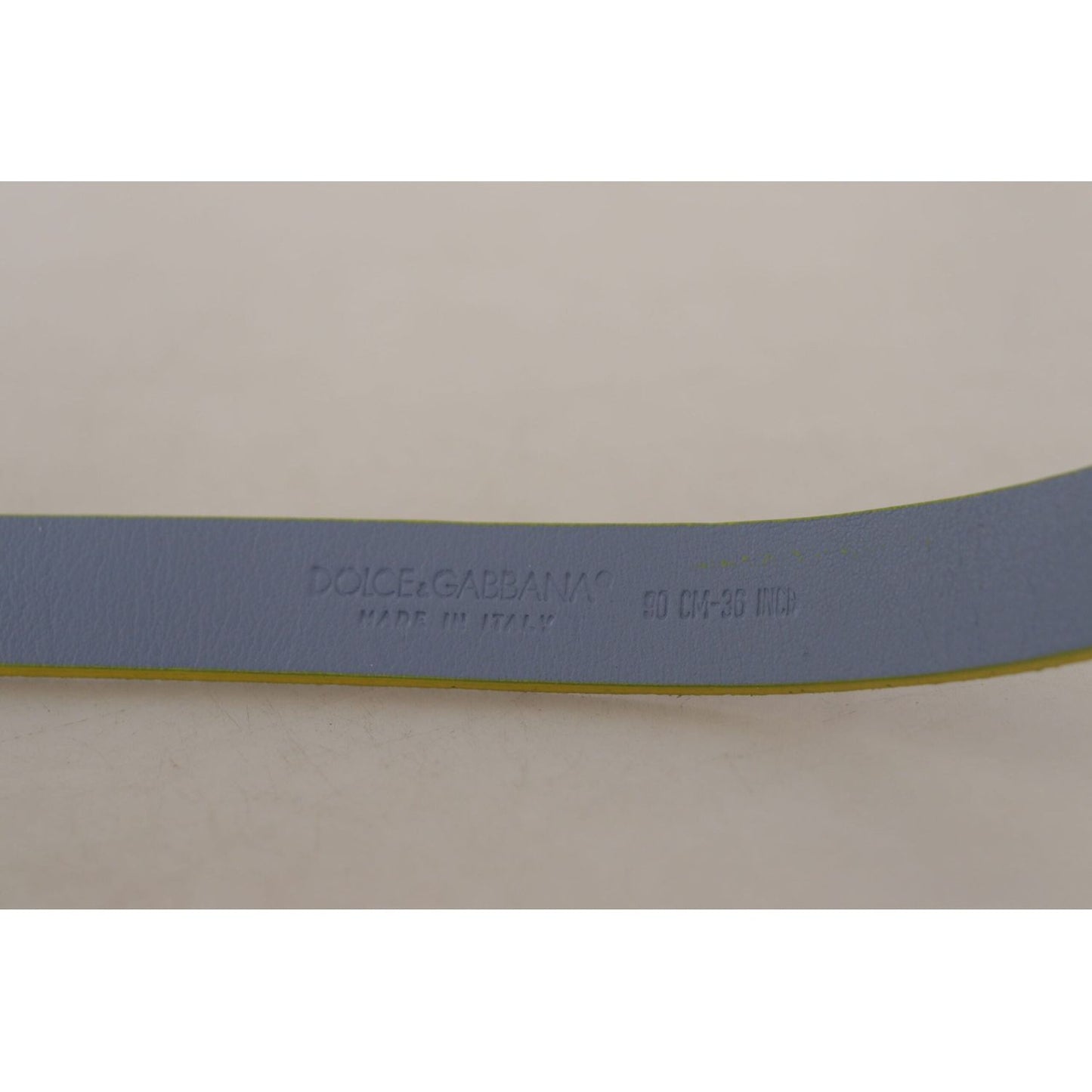 Dolce & Gabbana Elegant Suede Belt with Engraved Buckle blue-suede-leather-logo-engraved-buckle-belt