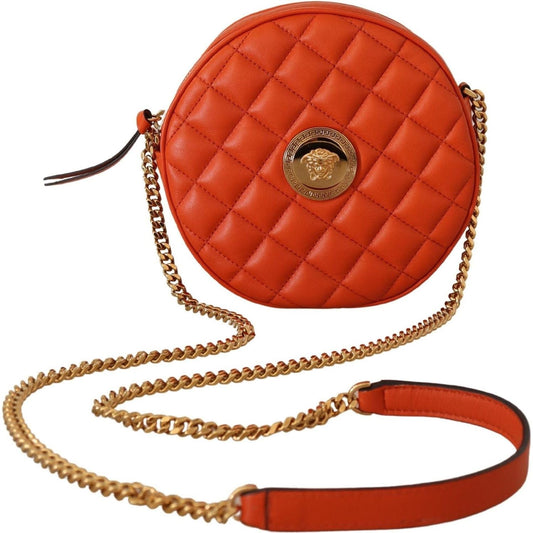 Versace Elegant Round Nappa Leather Crossbody Bag Crossbody Bag red-nappa-leather-medusa-round-crossbody-bag