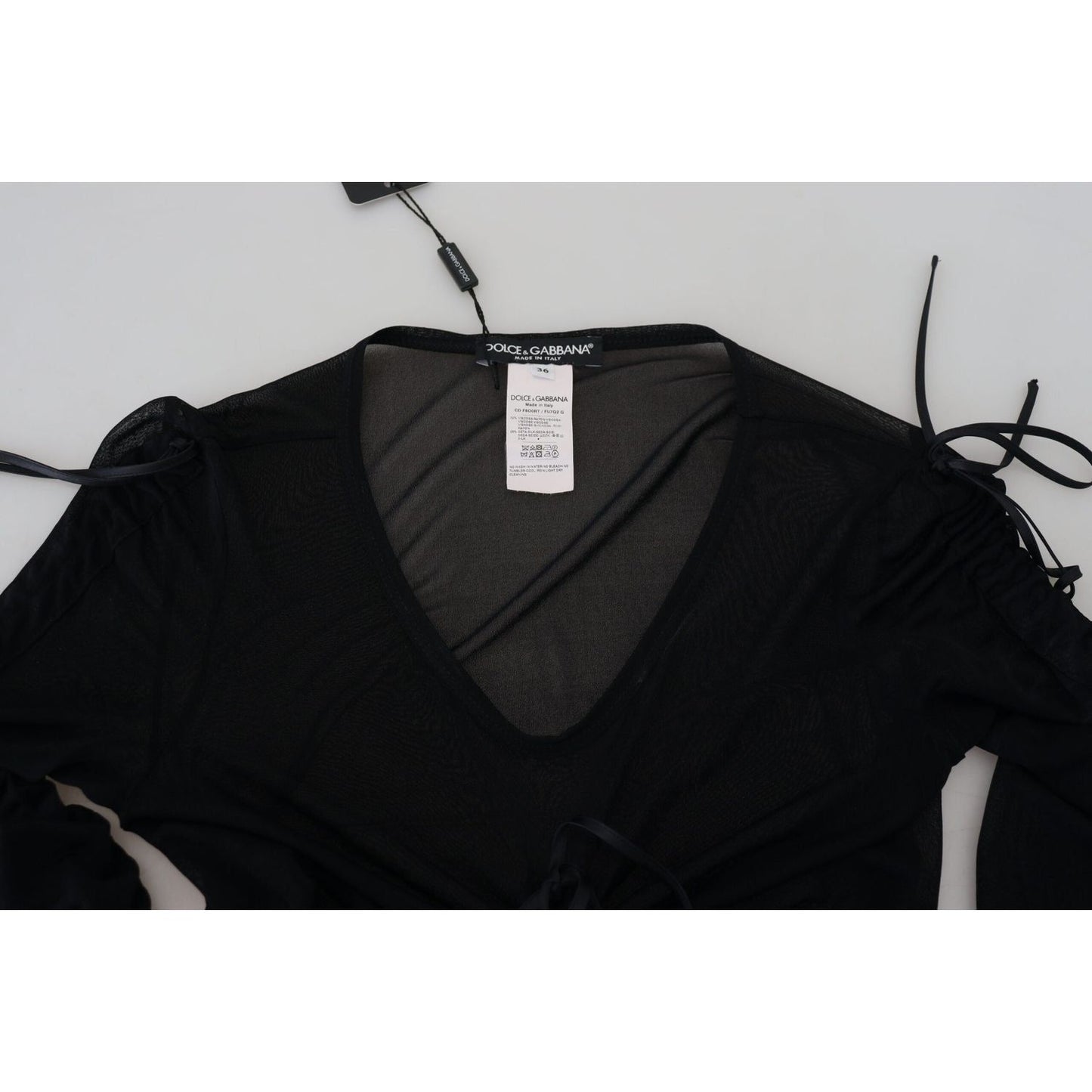 Dolce & GabbanaElegant Black Silk Blend Bodycon DressMcRichard Designer Brands£1059.00