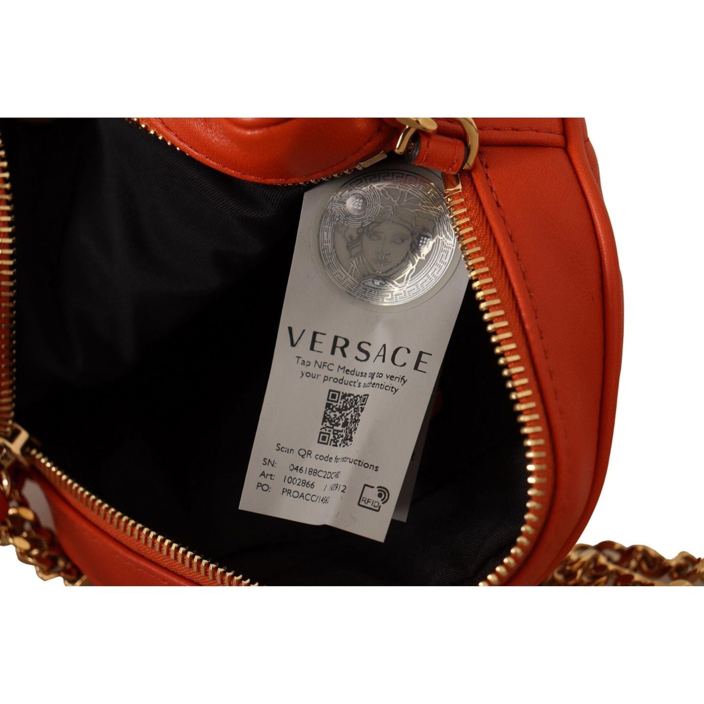 Versace Red Nappa Leather Medusa Round Crossbody Bag Crossbody Bag red-nappa-leather-medusa-round-crossbody-bag