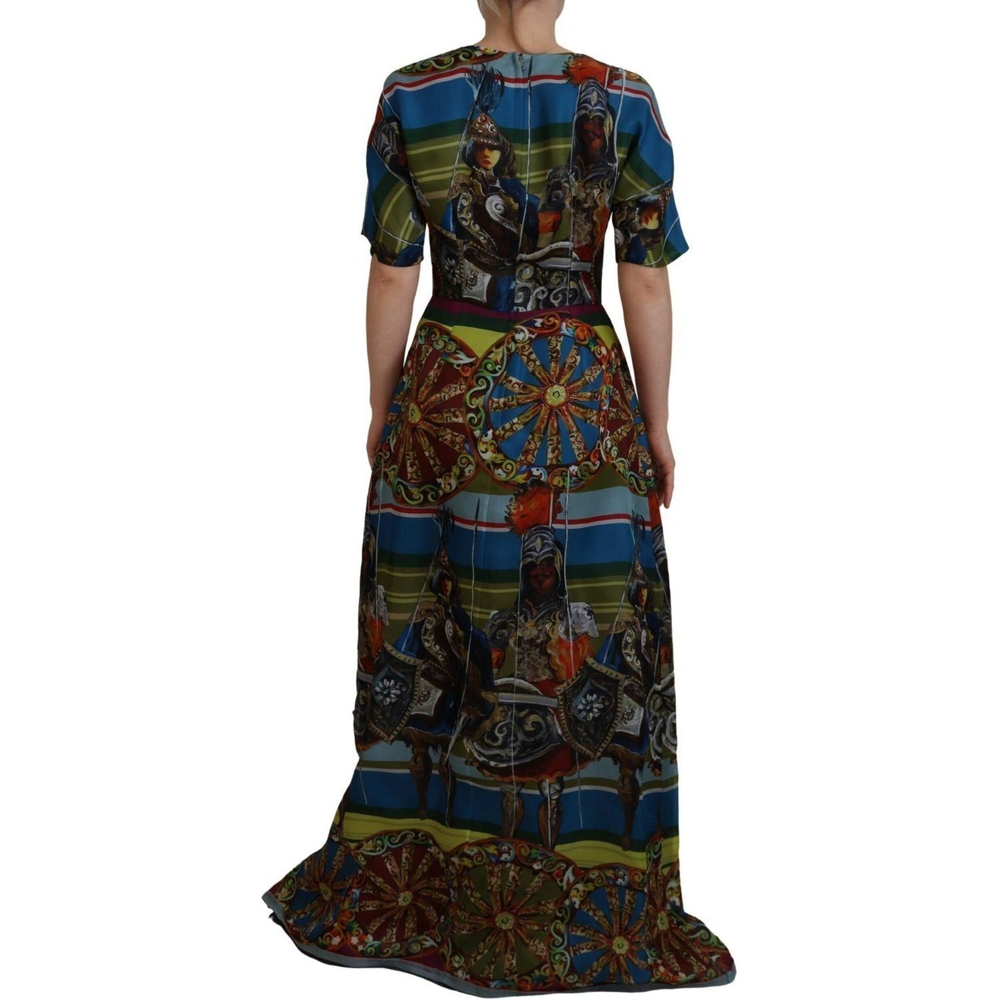 Dolce & Gabbana Sicilian Elegance Long Silk Dress multicolor-sicily-silk-a-line-long-gown-dress