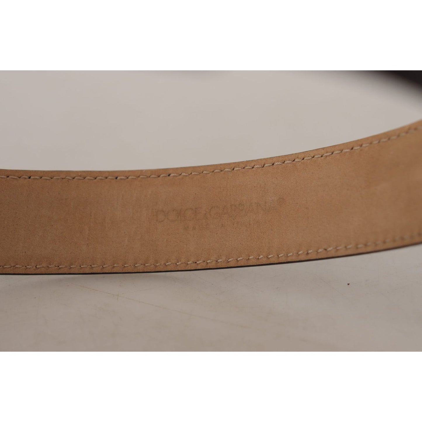 Dolce & Gabbana Elegant Leather Belt with Logo Buckle black-solid-leather-classic-gold-waist-buckle-belt