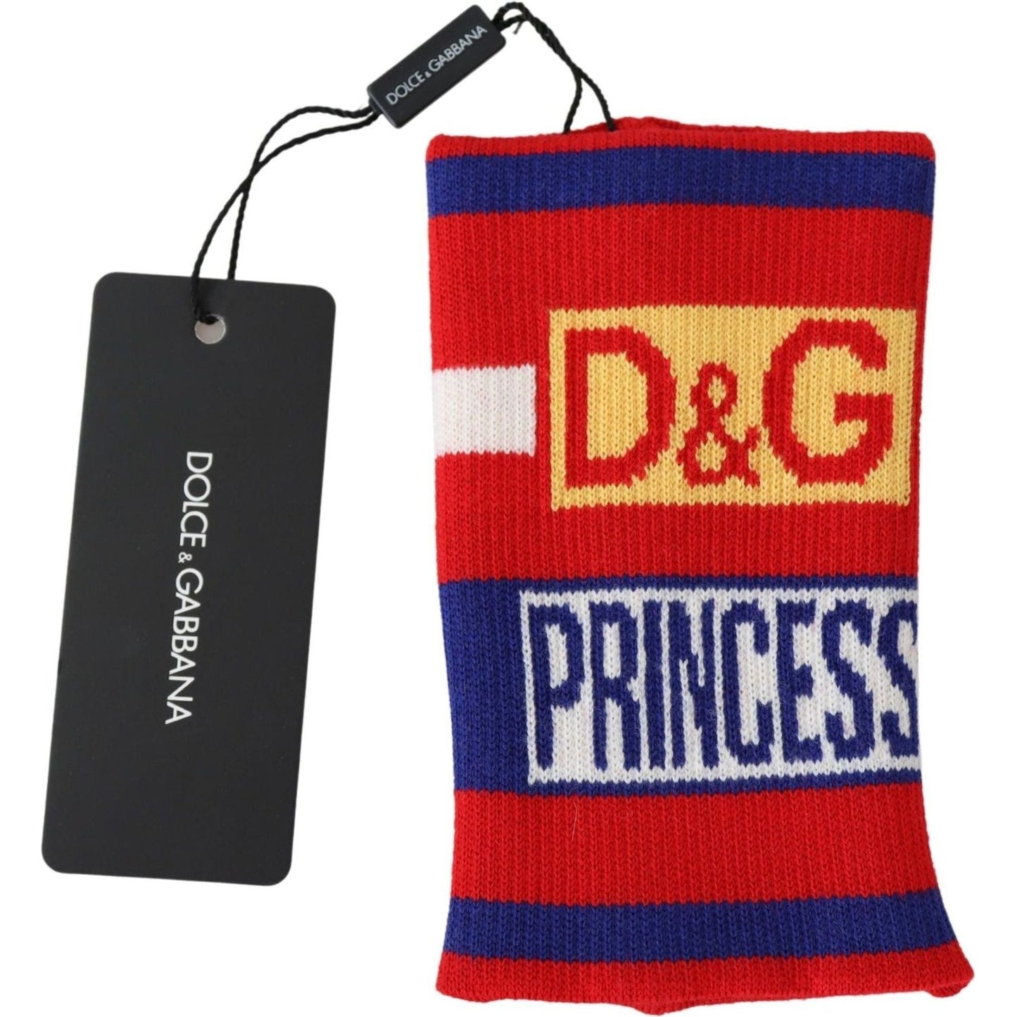 Dolce & Gabbana Multicolored Wool Blend Designer Wrist Wrap multicolor-wool-d-g-princess-wristband-wrap