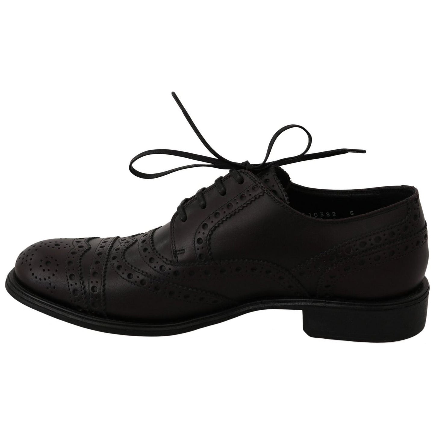 Dolce & Gabbana Elegant Bordeaux Wingtip Derby Dress Shoes Dress Shoes black-leather-wingtip-oxford-dress-shoes-1