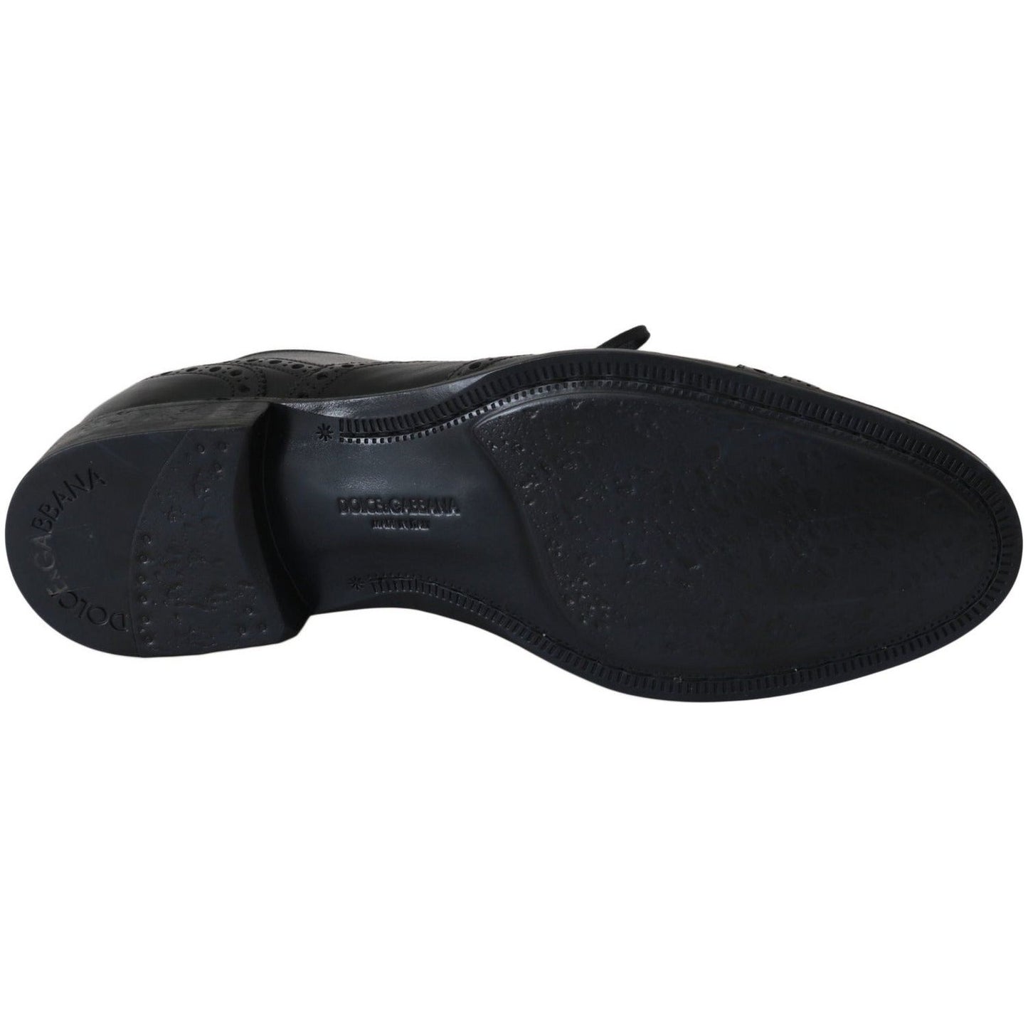 Dolce & Gabbana Elegant Black Leather Derby Wingtip Dress Shoes Dress Shoes black-leather-wingtip-oxford-dress-shoes