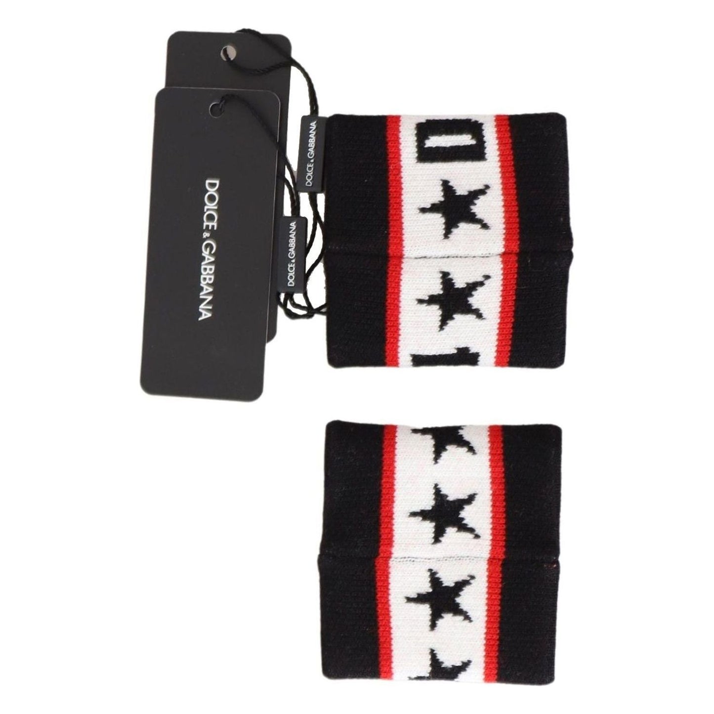 Dolce & Gabbana Multicolor Panda Wrist Wrap Elegance multicolor-wool-knit-panda-men-wristband-wrap