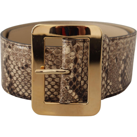 Dolce & GabbanaElegant Leather Belt with Engraved BuckleMcRichard Designer Brands£619.00