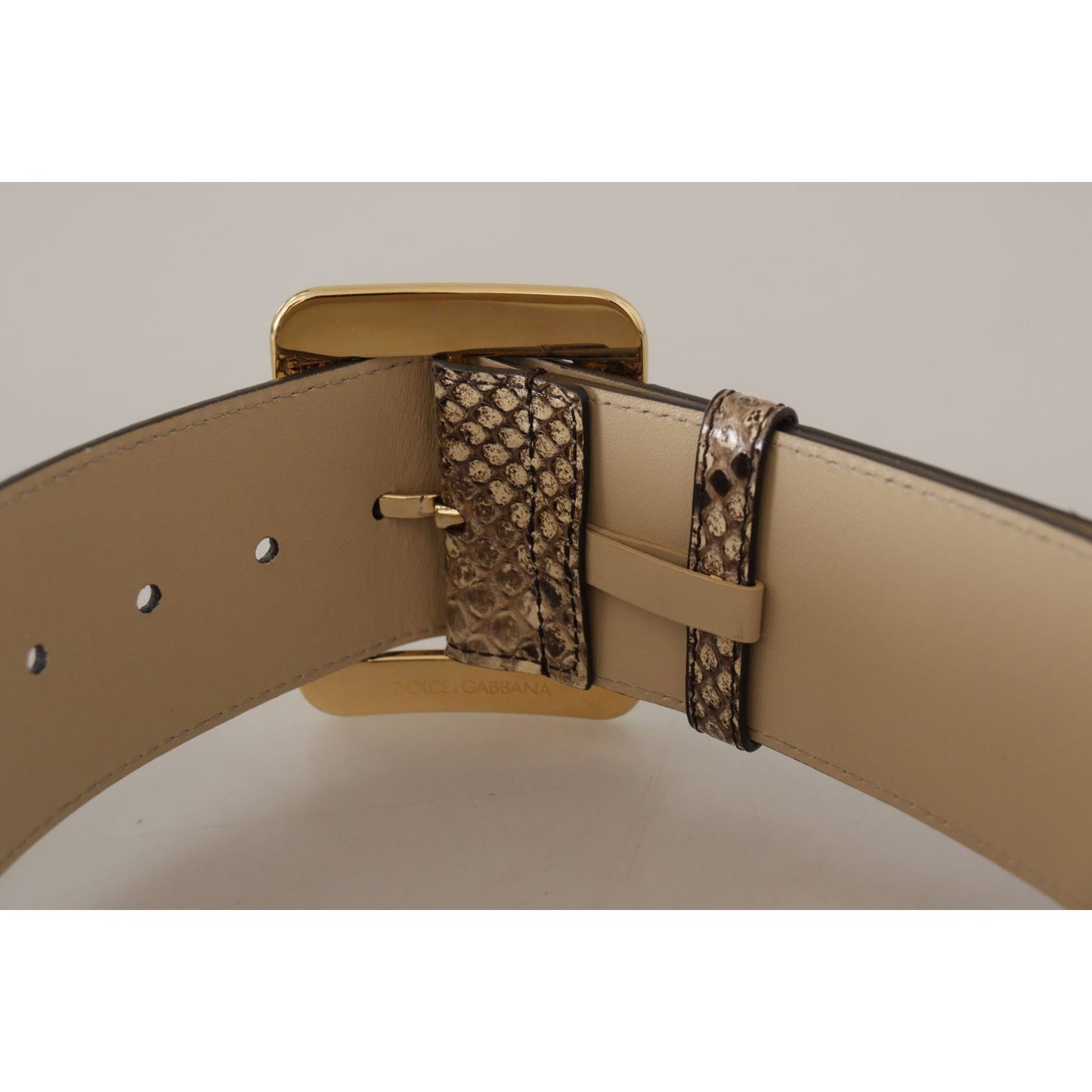 Dolce & Gabbana Brown Exotic Wide Waist Leather Gold Metal Buckle Belt brown-exotic-wide-waist-leather-gold-metal-buckle-belt IMG_9050-1-scaled-767632c1-f89.jpg