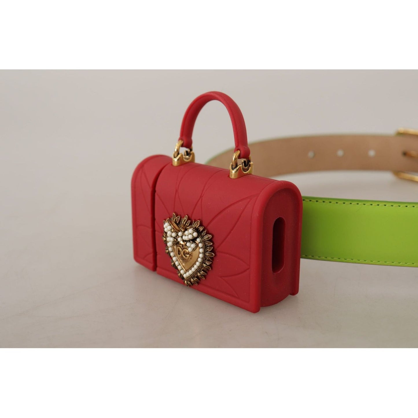Dolce & Gabbana Elegant Leather Belt with Mini Bag Accessory green-leather-devotion-heart-micro-bag-headphones-belt IMG_9070-scaled-c72f977f-344.jpg